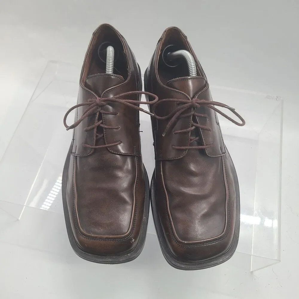 Kenneth Cole Brown Leather Oxfords Men’s Shoes 11